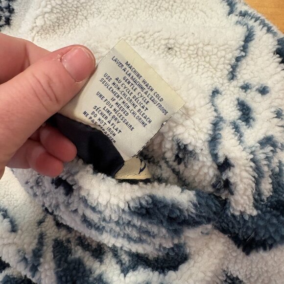 Vintage Plush Full Zip Fleece Fuzzy Coat Jacket Snow Cabin Polar Bear Plus 1X - Picture 9 of 15